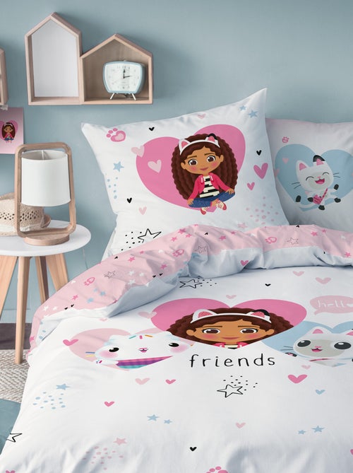 Dekbedset met 'Gabby's Poppenhuis'-print - 1-persoonsbed - Kiabi