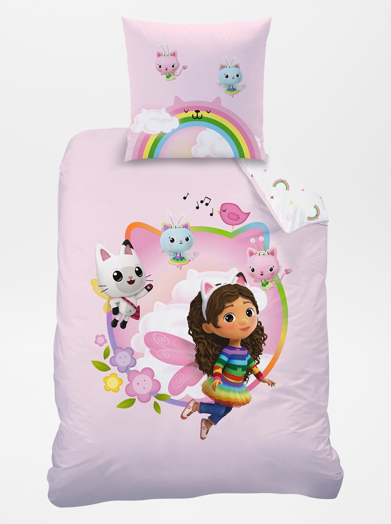 Dekbedset met Gabby's Poppenhuis-print - 1-persoonsbed ROSE - Kiabi