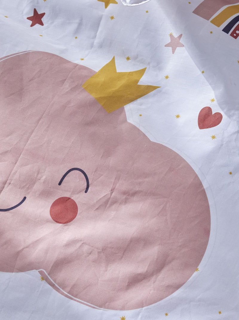 Dekbedset 'Met het hoofd in de wolken' - 1-persoonsbed WIT - Kiabi