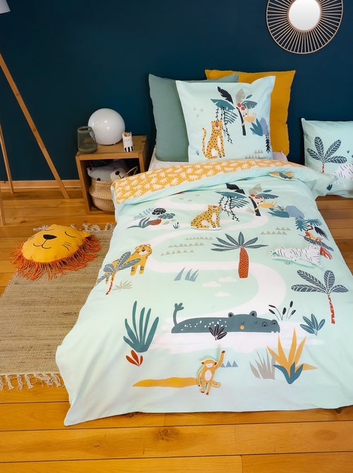 Dekbedset met jungleprint - 1-persoonsbed - Kiabi