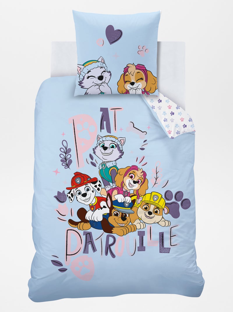 Dekbedset met PAW Patrol-print - 1-persoonsbed Blauw - Kiabi