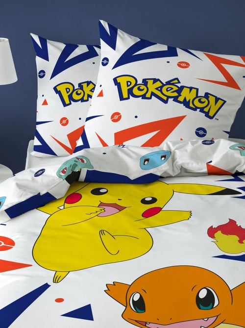 Dekbedset met 'Pokémon'-print - 1-persoonsbed - Kiabi