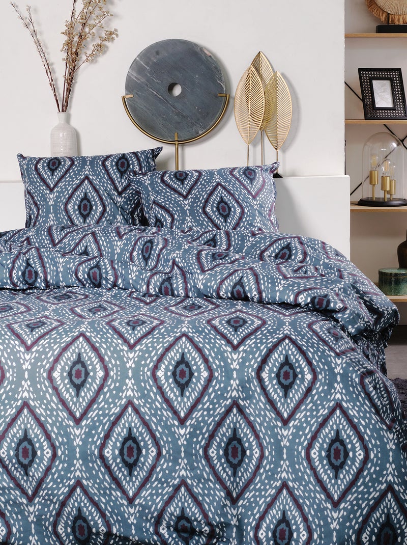 Tweekleurige dekbedset - Voor 2-persoonsbed - BRUIN - Wonen - 32.00