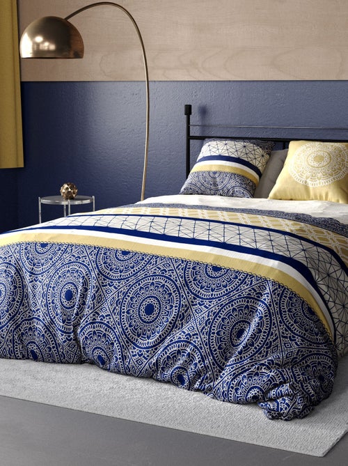 Dekbedset met print - dekbedovertrek + 2 kussenslopen - Voor 2-persoonsbed - Kiabi