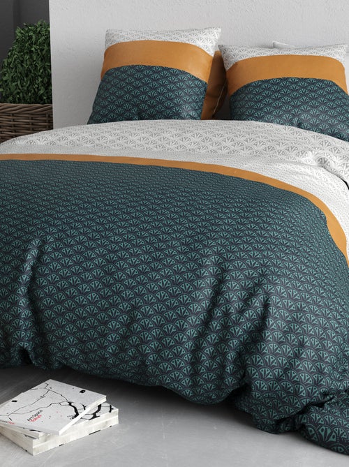 Dekbedset met print - dekbedovertrek + 2 kussenslopen - Voor 2-persoonsbed - Kiabi