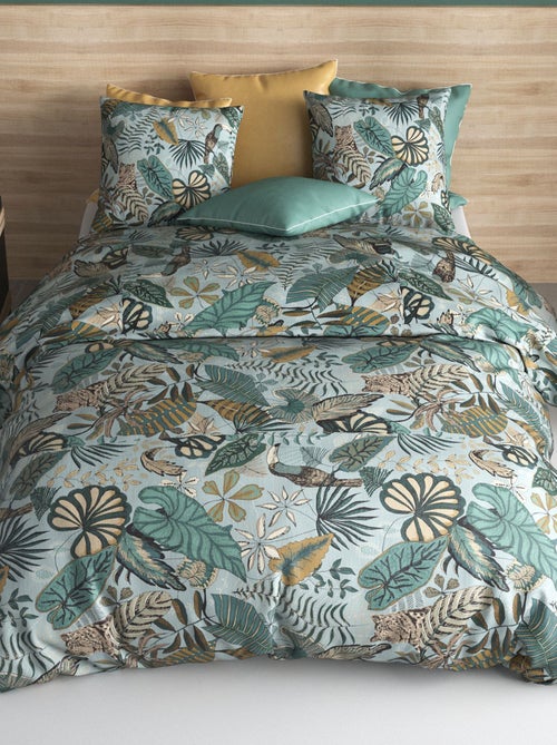 Dekbedset met print - dekbedovertrek + 2 kussenslopen - Voor 2-persoonsbed - Kiabi