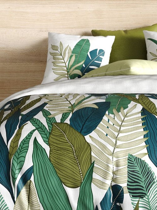 Dekbedset met print - dekbedovertrek + kussenslopen - Voor 2-persoonsbed - Kiabi