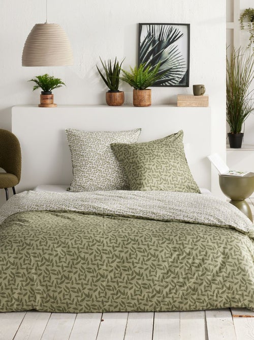 Dekbedset met print - dekbedovertrek + kussenslopen - Voor 2-persoonsbed - Kiabi