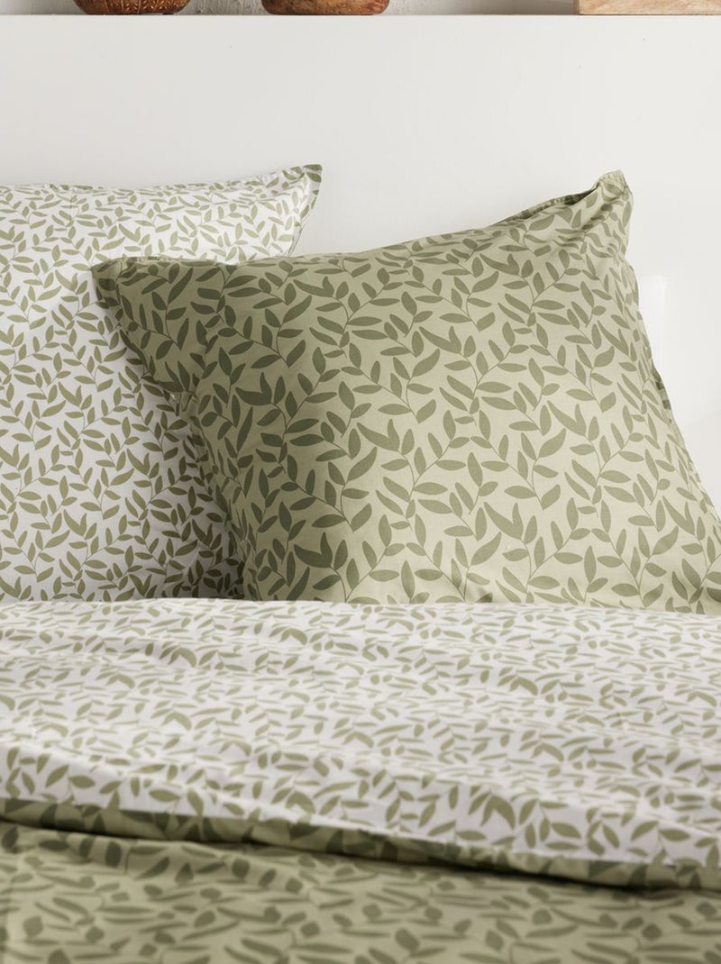Dekbedset met print - dekbedovertrek + kussenslopen - Voor 2-persoonsbed Kaki - Kiabi