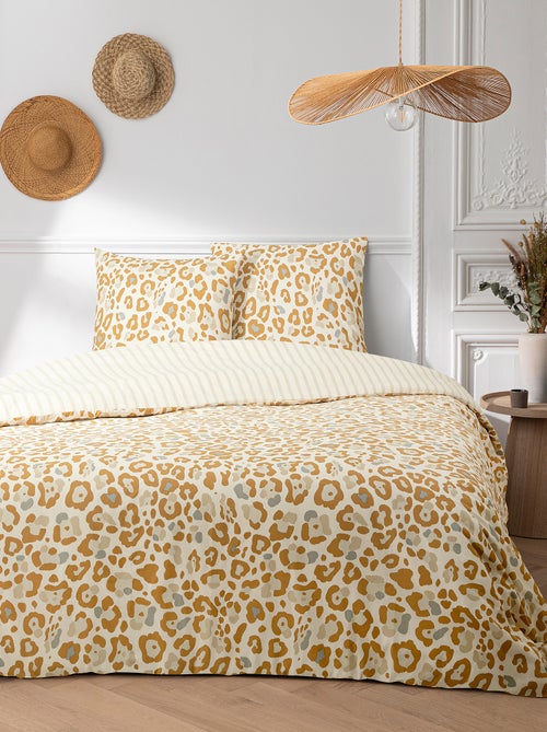 Dekbedset met print - Voor 2-persoonsbed - Kiabi