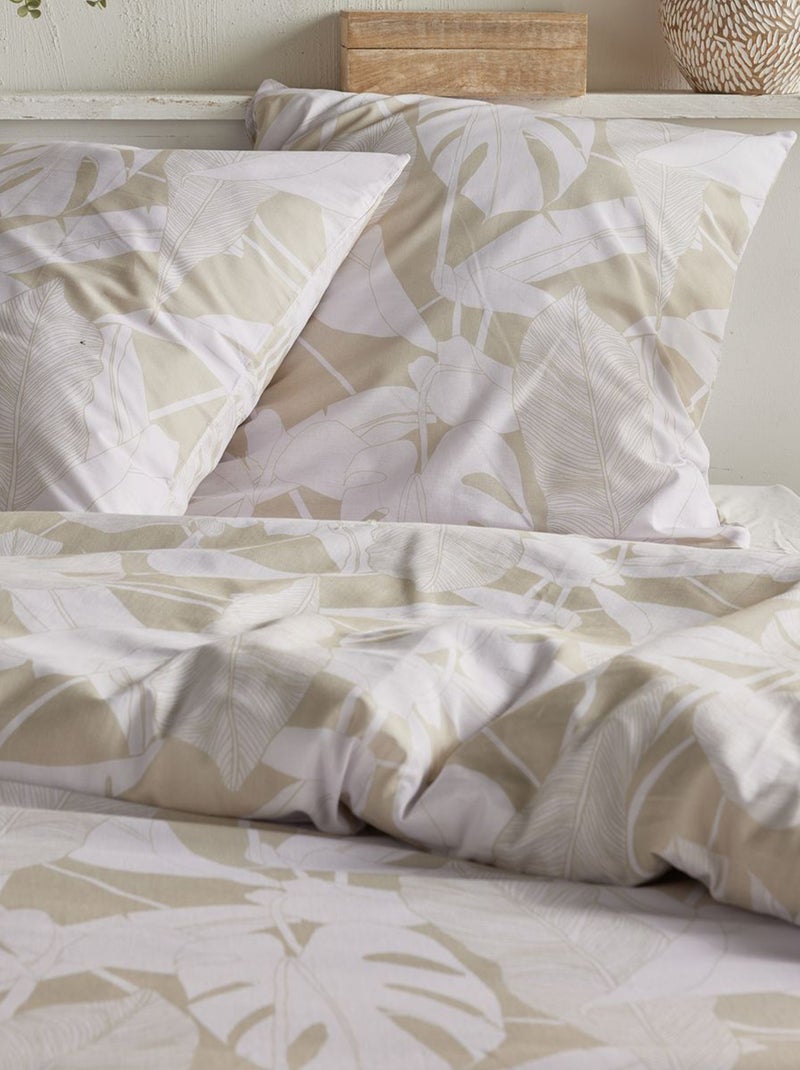 Dekbedset met print - Voor 2-persoonsbed BIEGE - Kiabi