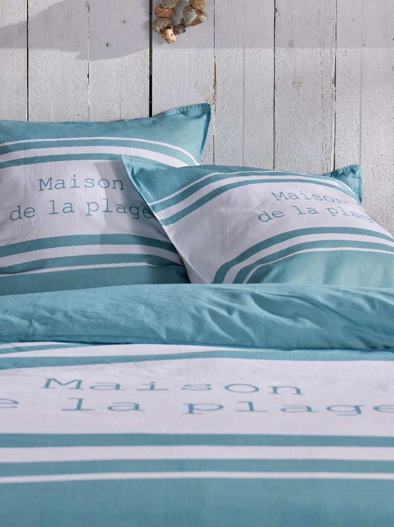 Dekbedset met print - Voor 2-persoonsbed BLAUW - Kiabi