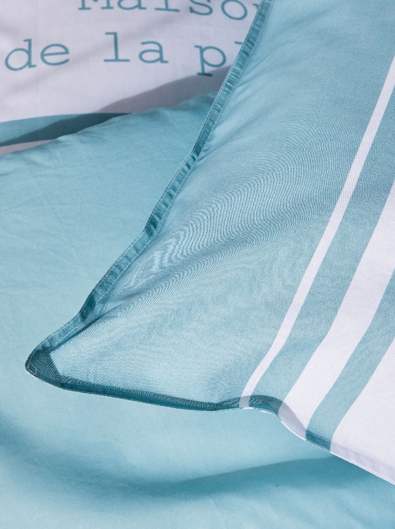 Dekbedset met print - Voor 2-persoonsbed BLAUW - Kiabi