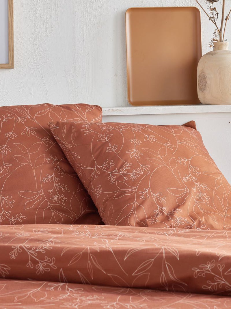 Dekbedset met print - Voor 2-persoonsbed BRUIN - Kiabi