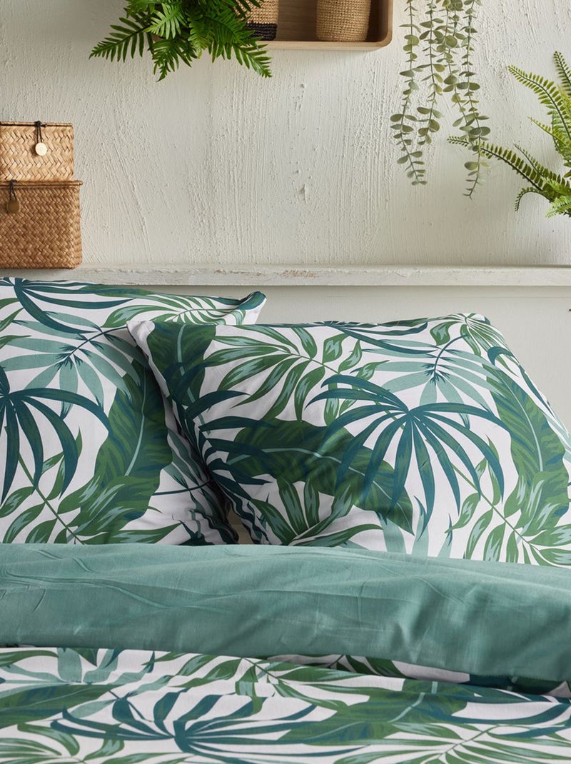 Dekbedset met print - Voor 2-persoonsbed GROEN - Kiabi