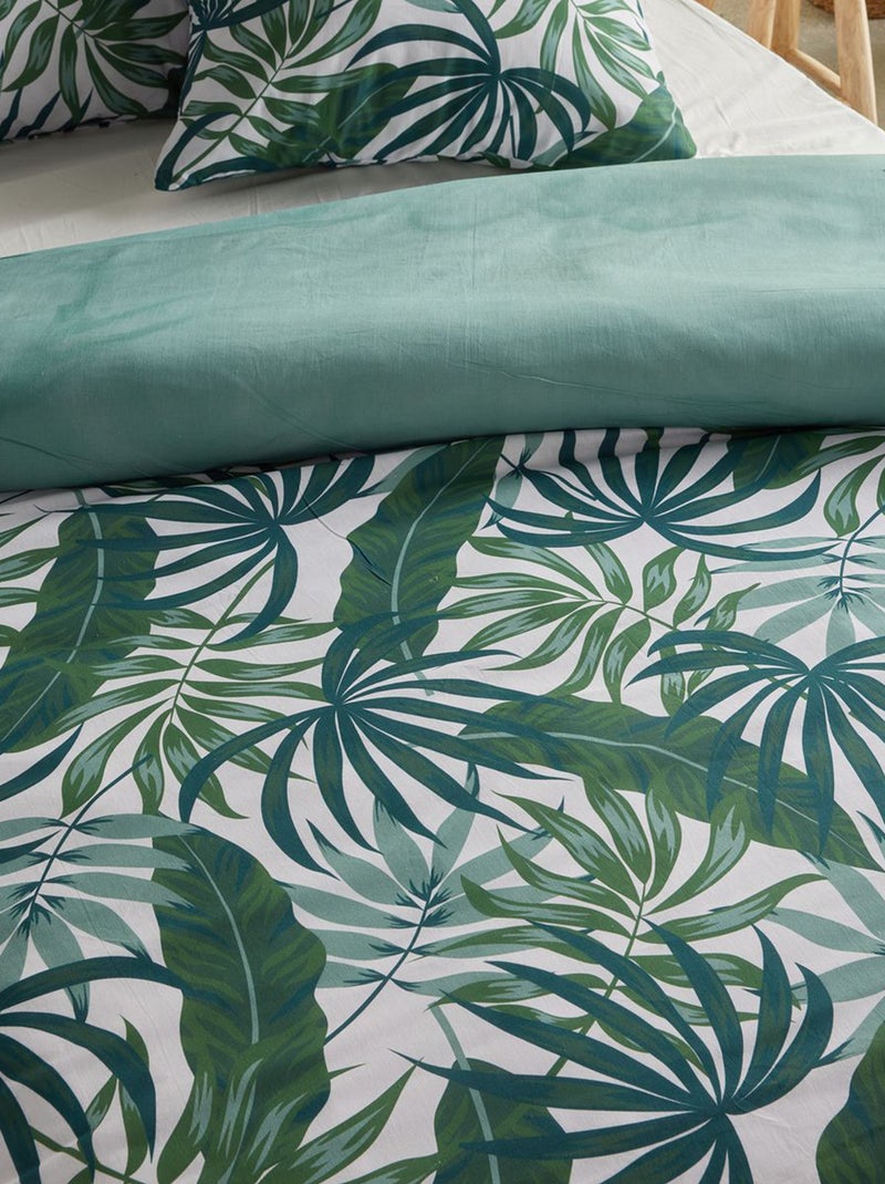 Dekbedset met print - Voor 2-persoonsbed GROEN - Kiabi