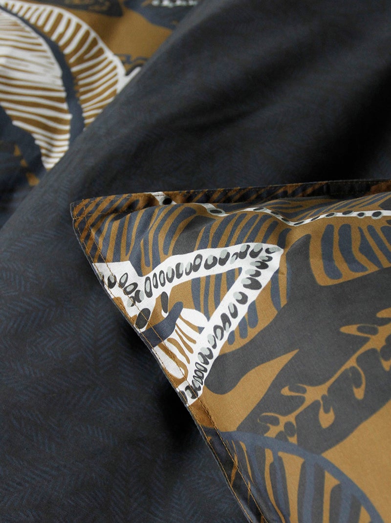 Dekbedset met print - Voor 2-persoonsbed ZWART - Kiabi