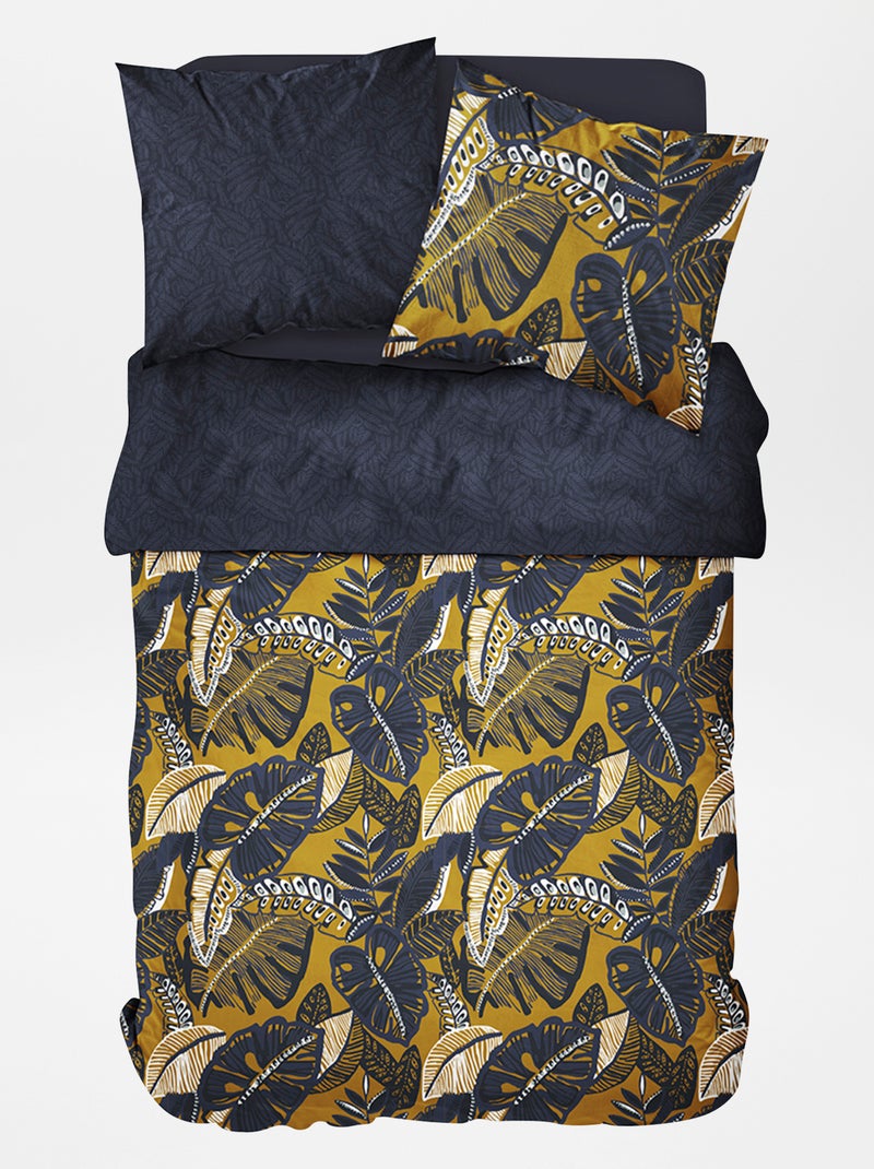 Dekbedset met print - Voor 2-persoonsbed ZWART - Kiabi