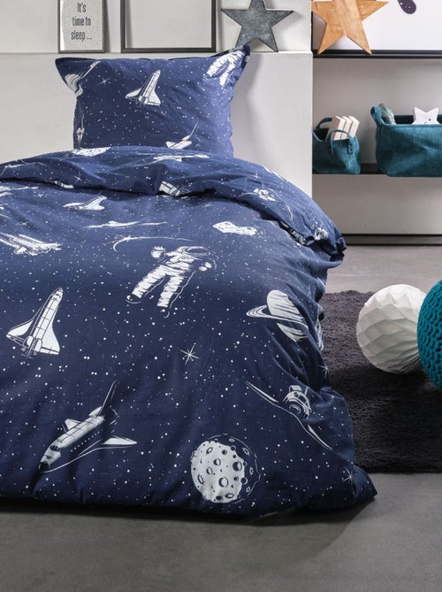 Dekbedset met rakettenprint - Voor 1-persoonsbed - Kiabi