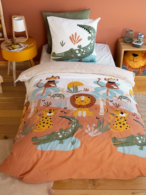 Dekbedset met savanneprint - 1-persoonsbed - Kiabi