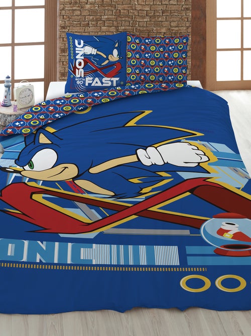 Dekbedset met Sonic-print - 1-persoonsbed - Kiabi