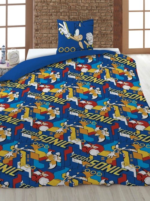 Dekbedset met Sonic-print - Voor 1-persoonsbed - Kiabi