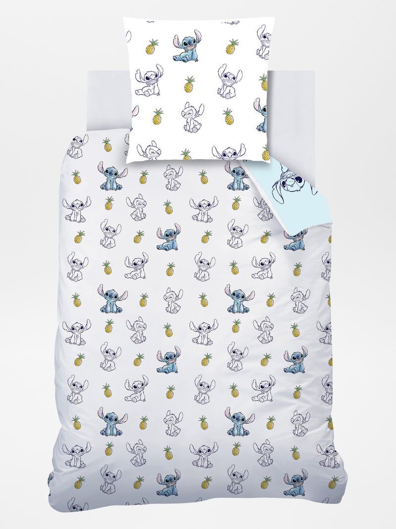 Dekbedset met Stitch-print - 1-persoonsbed BLAUW - Kiabi