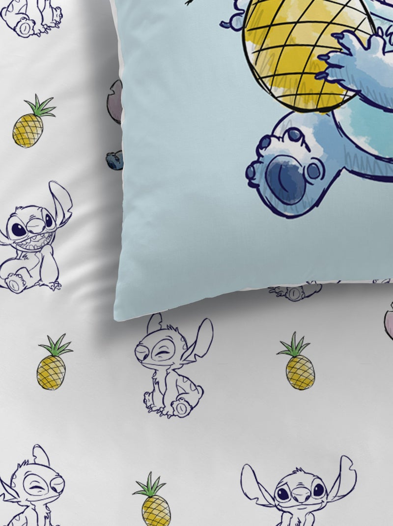 Dekbedset met Stitch-print - 1-persoonsbed BLAUW - Kiabi