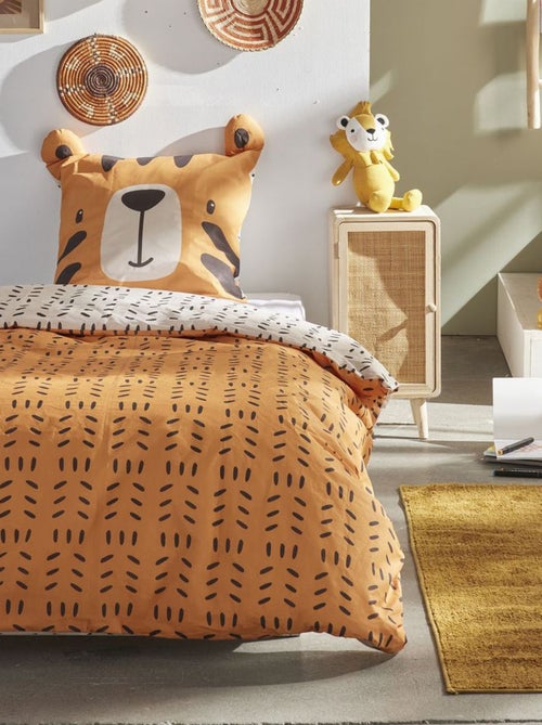 Dekbedset met tijgerprint - Voor 1-persoonsbed - Kiabi