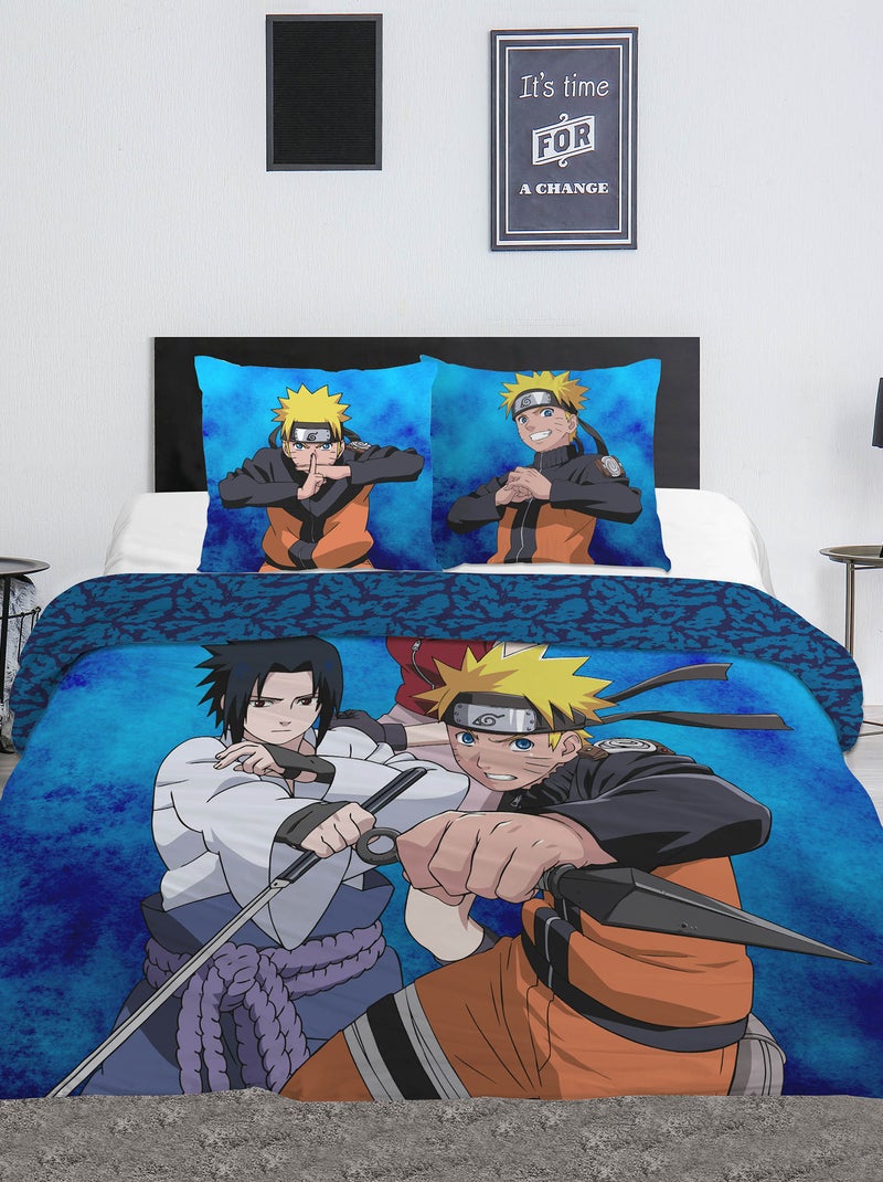 Dekbedset 'Naruto' - Voor 2-persoonsbed BLAUW - Kiabi