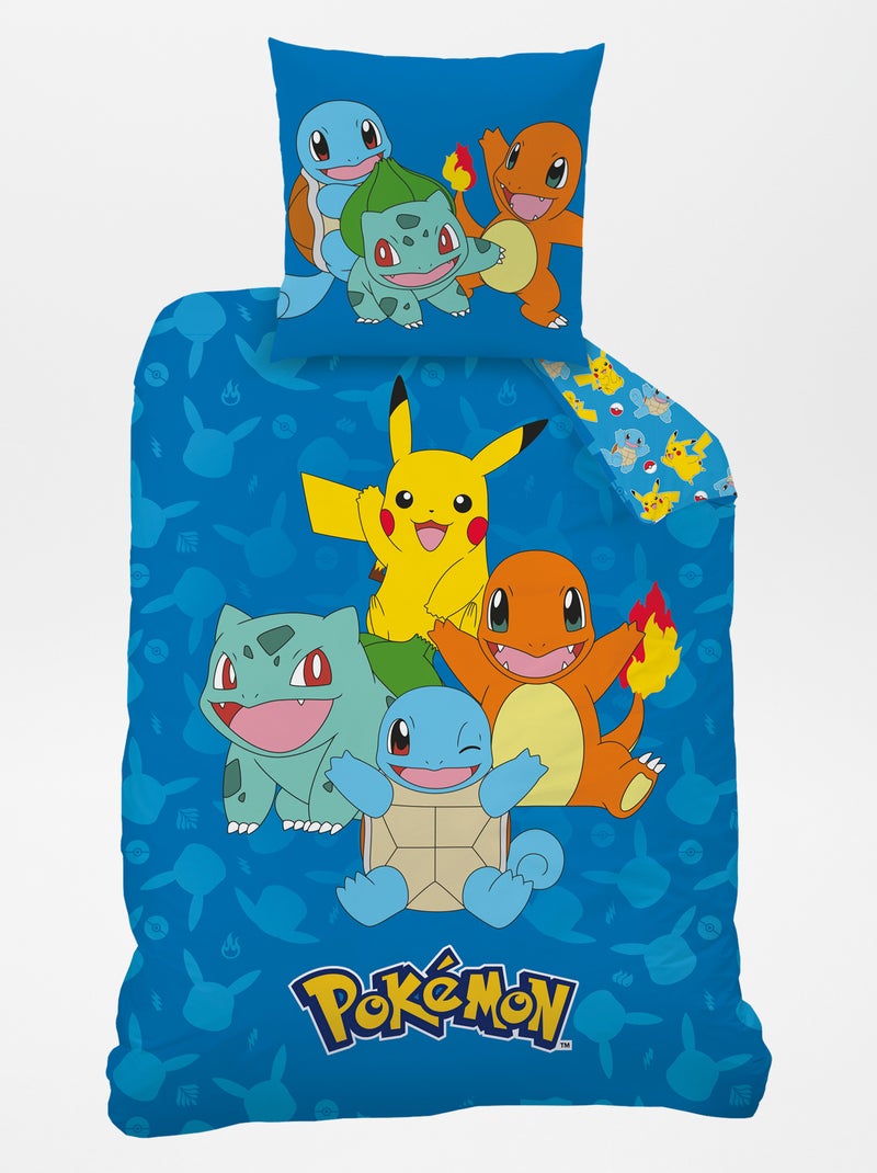 Dekbedset 'Pokémon' - 1-persoonsbed BLAUW - Kiabi