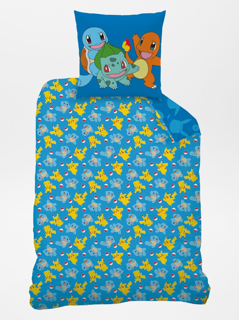 Dekbedset 'Pokémon' - 1-persoonsbed BLAUW - Kiabi