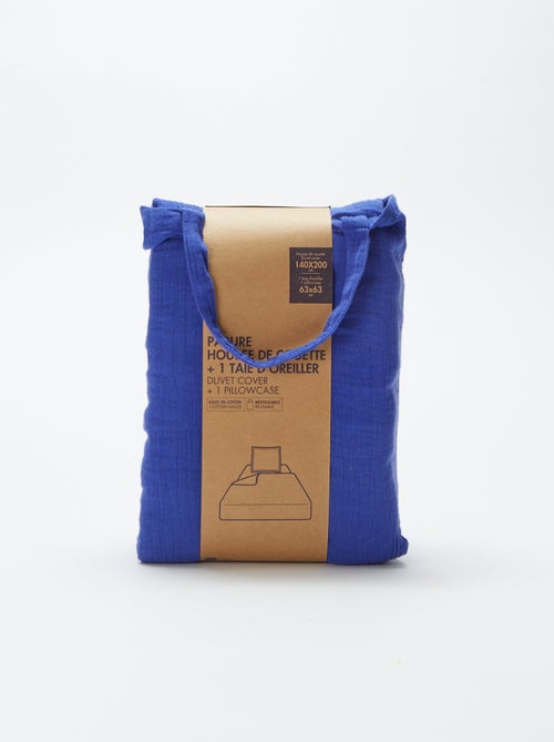 Dekbedset van zachte, luchtige katoen voor 1-persoonsbed (140x200 cm) - Kiabi Home - Kiabi