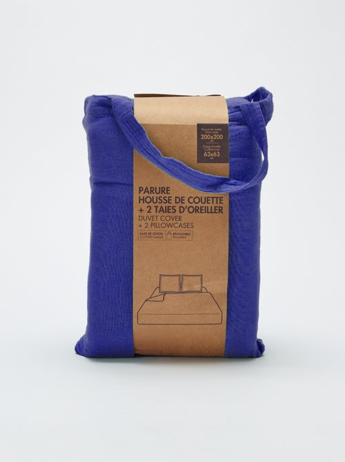 Dekbedset van zachte, luchtige katoen voor 2-persoonsbed (200 x 200 cm) - Kiabi Home - Kiabi