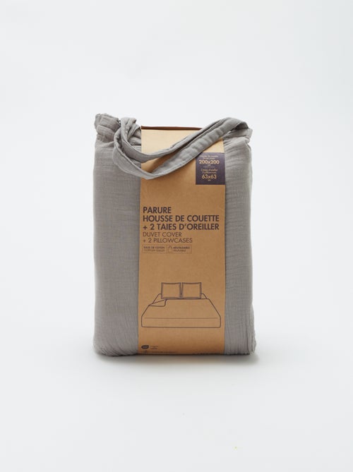 Dekbedset van zachte, luchtige katoen voor 2-persoonsbed (200 x 200 cm) - Kiabi Home - Kiabi