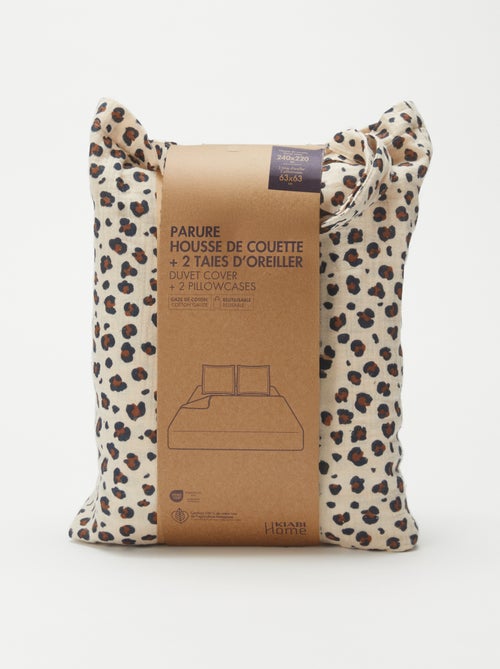 Dekbedset van zachte, luchtige katoen voor 2-persoonsbed (240 x 220 cm) - Kiabi Home - Kiabi