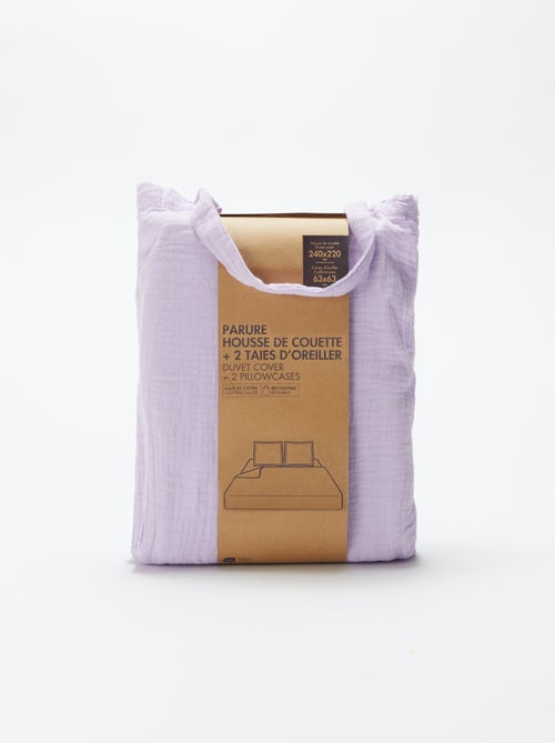 Dekbedset van zachte, luchtige katoen voor 2-persoonsbed (240 x 220 cm) - Kiabi Home - Kiabi