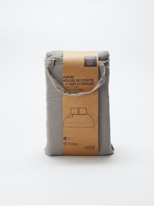 Dekbedset van zachte, luchtige katoen voor 2-persoonsbed (260 x 240 cm) - Kiabi Home - Kiabi