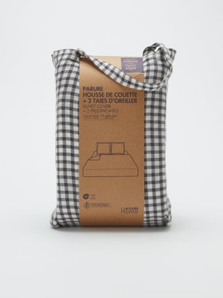 Dekbedset van zachte, luchtige katoen voor 2-persoonsbed (260x240 cm) - Kiabi Home