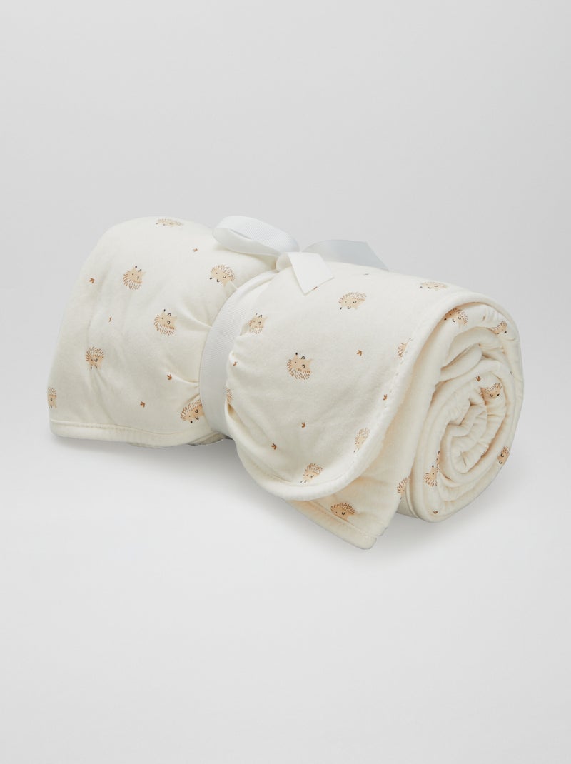 Deken met print en fleece voering BIEGE - Kiabi