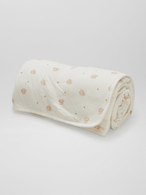 Deken met print en fleece voering - Kiabi