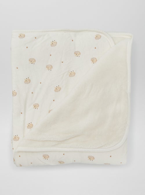 Deken met print en fleece voering - Kiabi