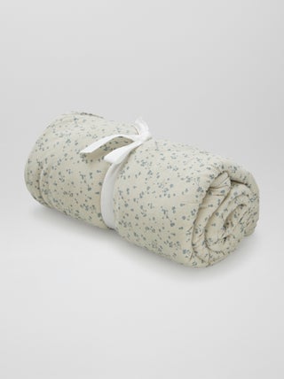 Deken met print en fleece voering