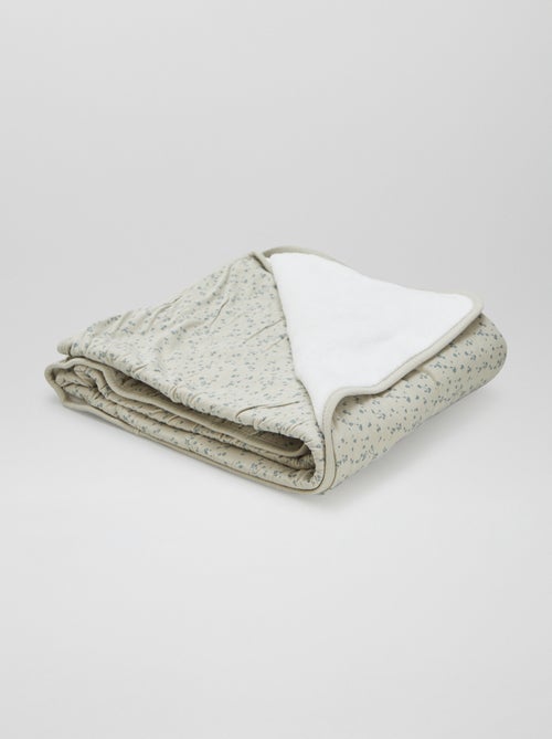 Deken met print en fleece voering - Kiabi