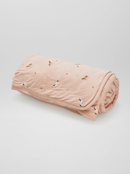 Deken met print en fleece voering - Kiabi