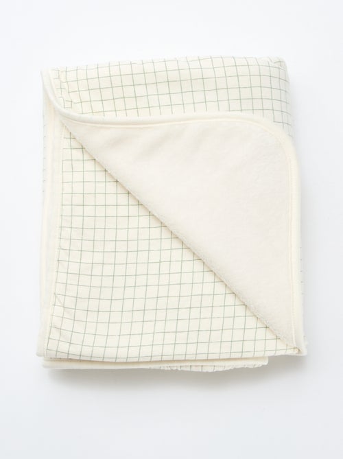 Deken met print en voering met fleece-effect - Kiabi