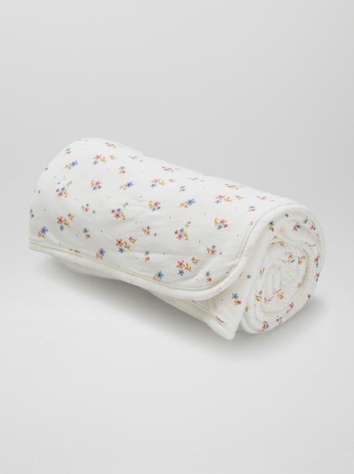 Deken met print en voering met fleece-effect - Kiabi