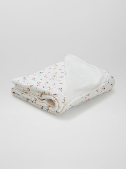 Deken met print en voering met fleece-effect - Kiabi