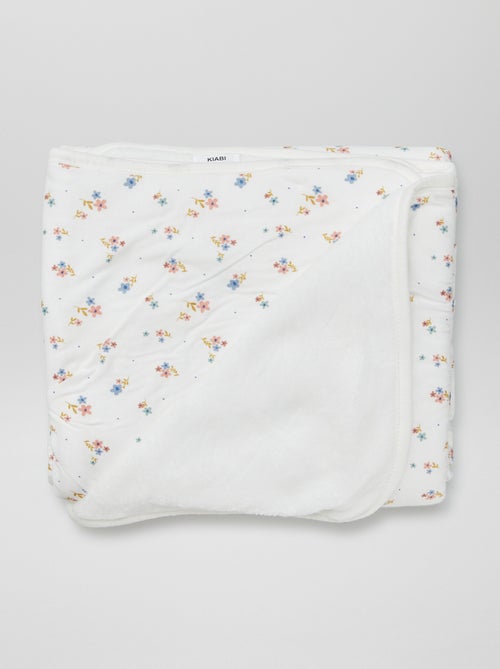 Deken met print en voering met fleece-effect - Kiabi