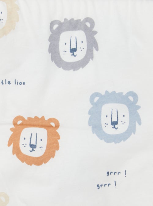 Deken met print en voering met fleece-effect - Kiabi